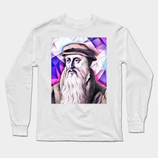 John Knox Pink Portrait | John Knox Artwork 8 Long Sleeve T-Shirt